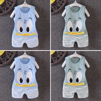 Cartoon Vest Outfits Set