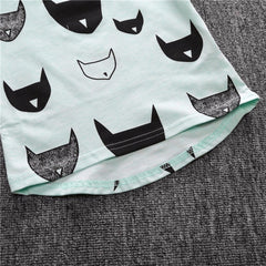 Cartoon Bat Cotton T Shirt