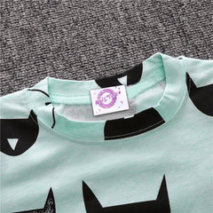 Cartoon Bat Cotton T Shirt