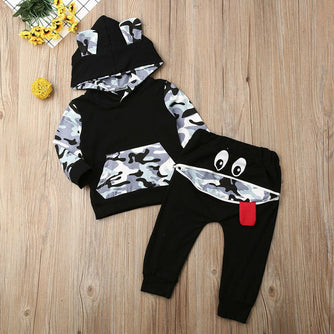 Cartoon Eye Pants Outfit Set