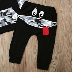 Cartoon Eye Pants Outfit Set