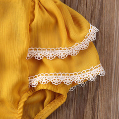 Newborn Lace Puff Sleeve Bodysuit