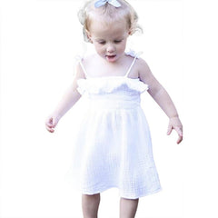 Casual Solid Sleeveless Baby Dress