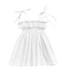 Casual Solid Sleeveless Baby Dress