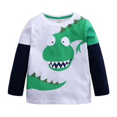 Dinosaur Patchwork Long Sleeve Shirt