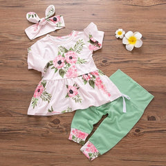 Floral Long Sleeve Baby Girl Set