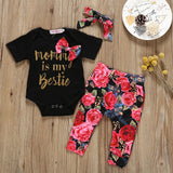 Newborn Letter Baby Girl Clothing Set