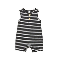 Pudcoco Cotton Striped Jumpsuit