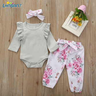 LONSANT Newborn Baby Girl Clothes Set