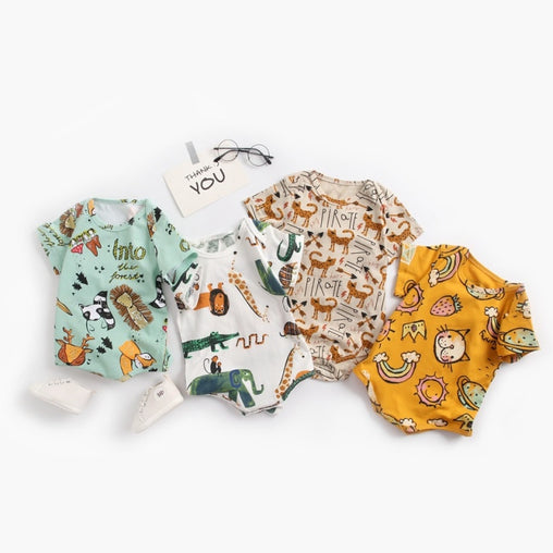 Newborn cartoon printing outfits