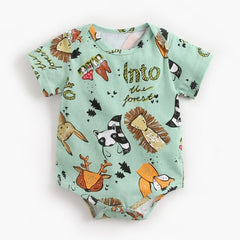 Newborn cartoon printing outfits