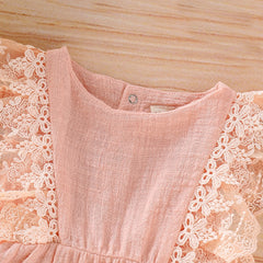 Lace Ruffled Romper Bodysuit