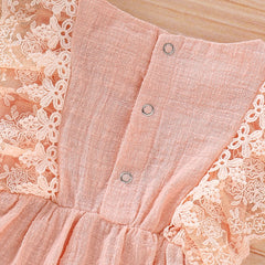 Lace Ruffled Romper Bodysuit