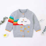 Rainbow Cardigan Casual Outerwear