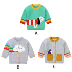 Rainbow Cardigan Casual Outerwear