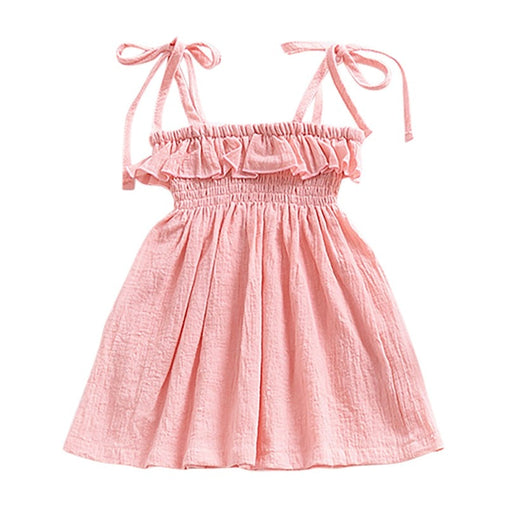 Casual Solid Sleeveless Baby Dress